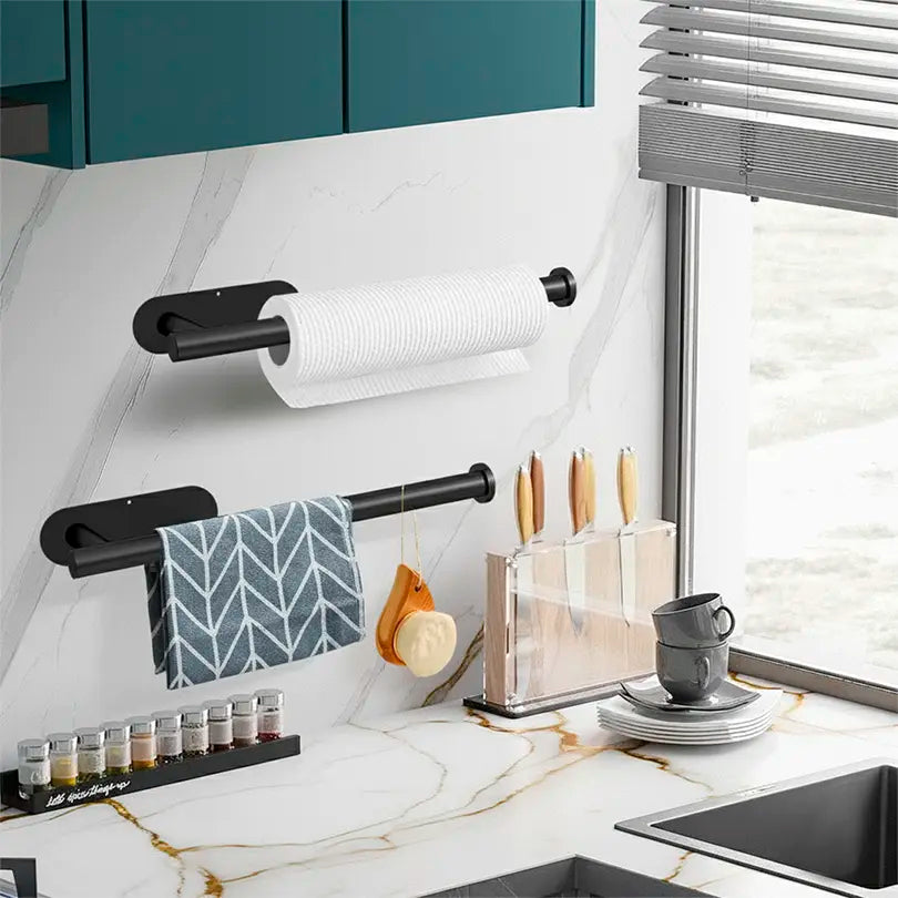 Holder for paper towels, cloths and utensils