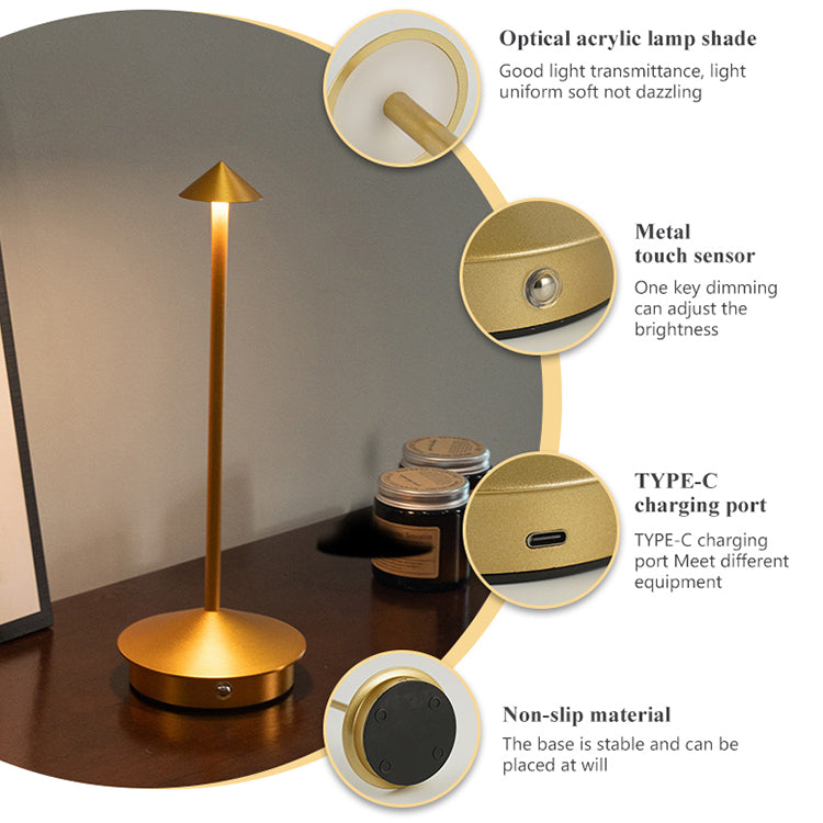 Rechargeable LED Table Lamp With Touch Sensor
