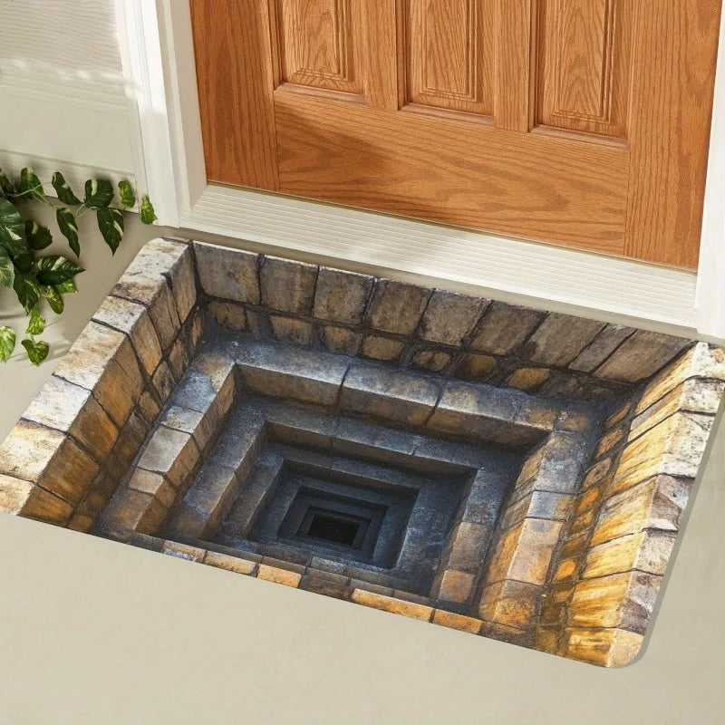 2D Flat Optical Illusion Non-Slip Rug