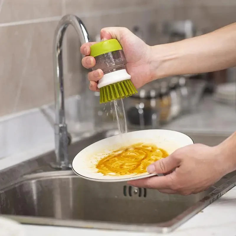 Dishwashing Brush With Soap Dispenser