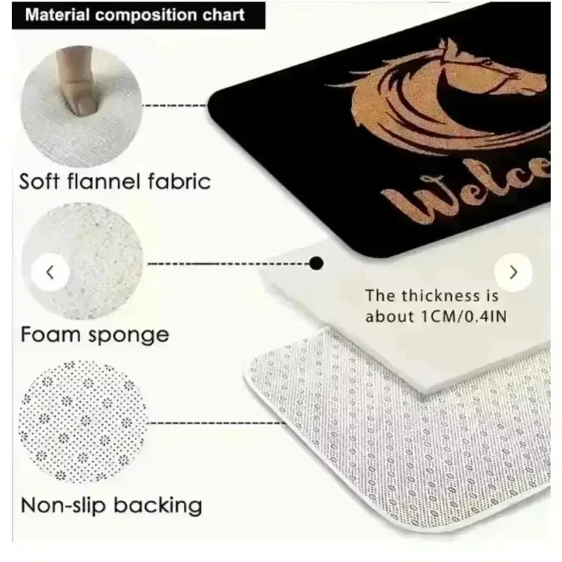 2D Flat Optical Illusion Non-Slip Rug