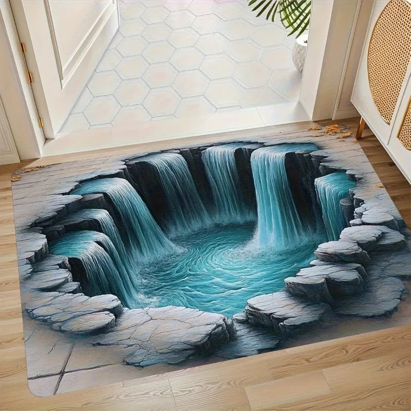 2D Flat Optical Illusion Non-Slip Rug